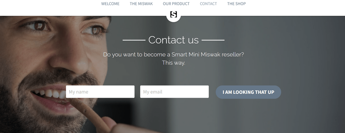 Miswak ecommerce with Strikingly