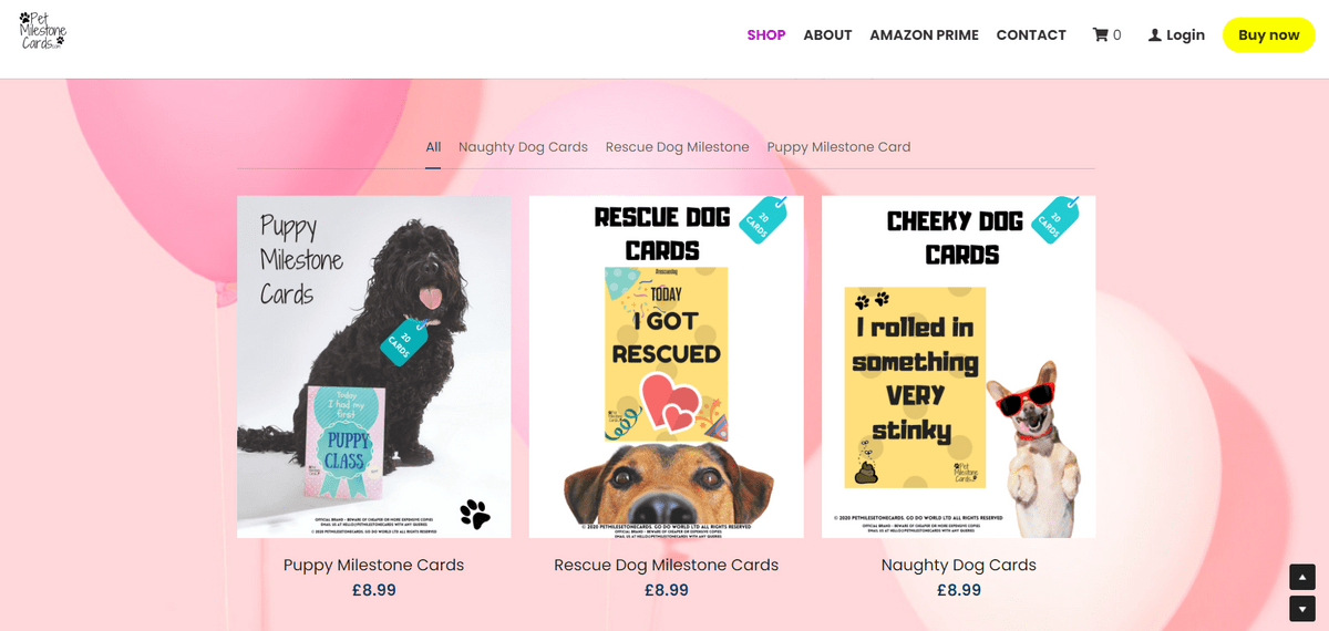 Selling products like Pet Milestone Selling products like Pet Milestone