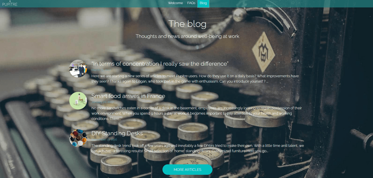 Use blog templates with Strikingly like Pupitre Use blog templates with Strikingly like Pupitre
