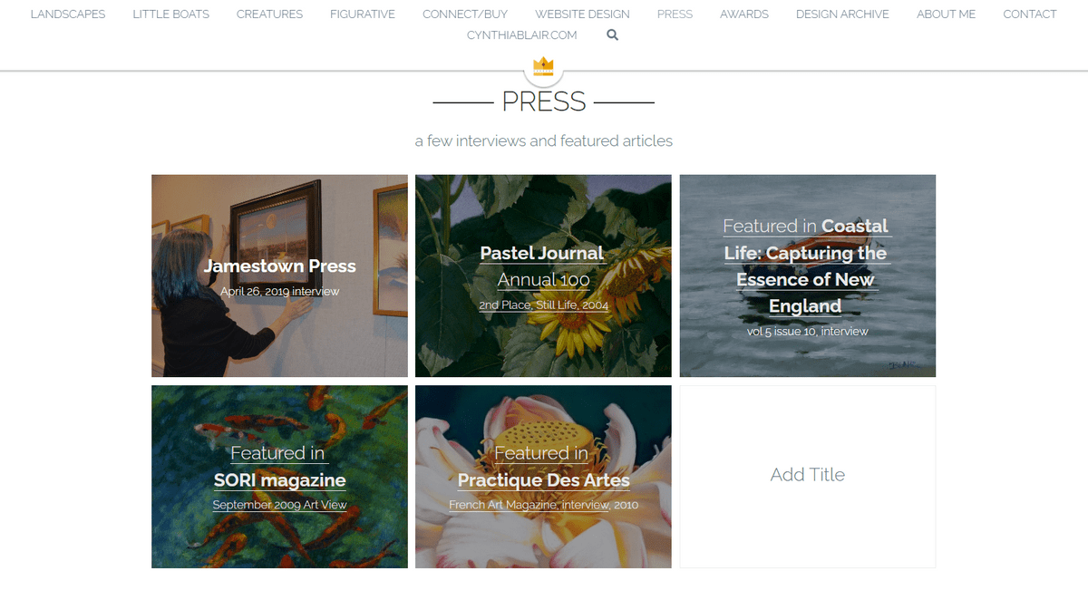Sito web di e-commerce di Cynthia Sito web di e-commerce di Cynthia