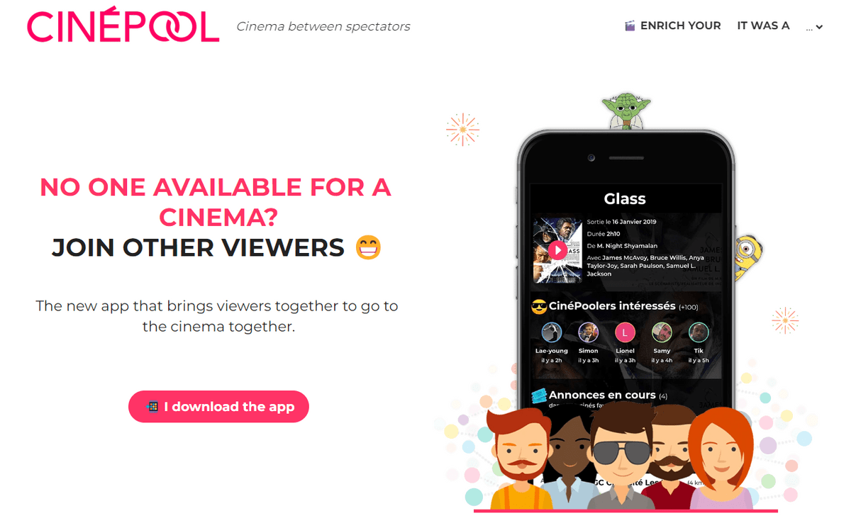 Layout del sito web adattivo come Cinepool Layout del sito web adattivo come Cinepool