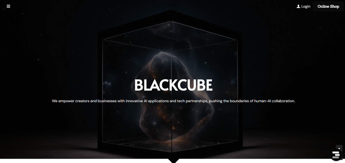 Blackcube ecommerce with Strikingly