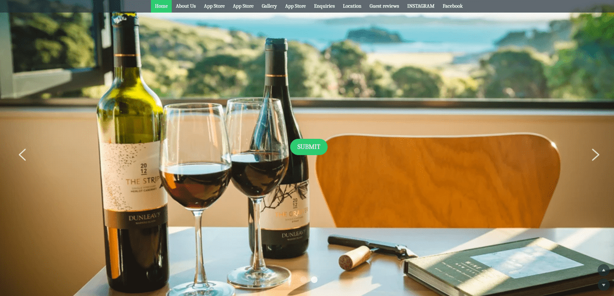 Winemaker hotel website examples