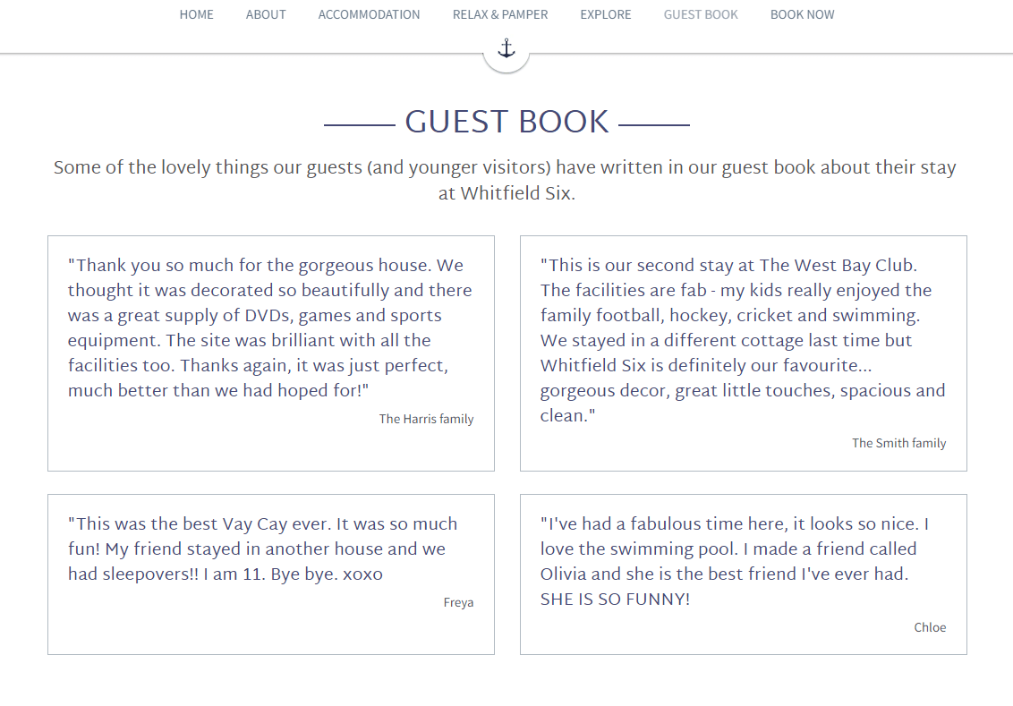 Responding to positive reviews like Whitfield