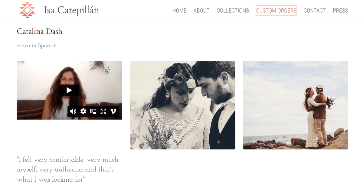 Create a wedding website like Isa Create a wedding website like Isa