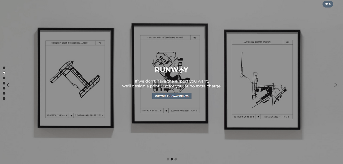 Runway ecommerce platform with Strikingly