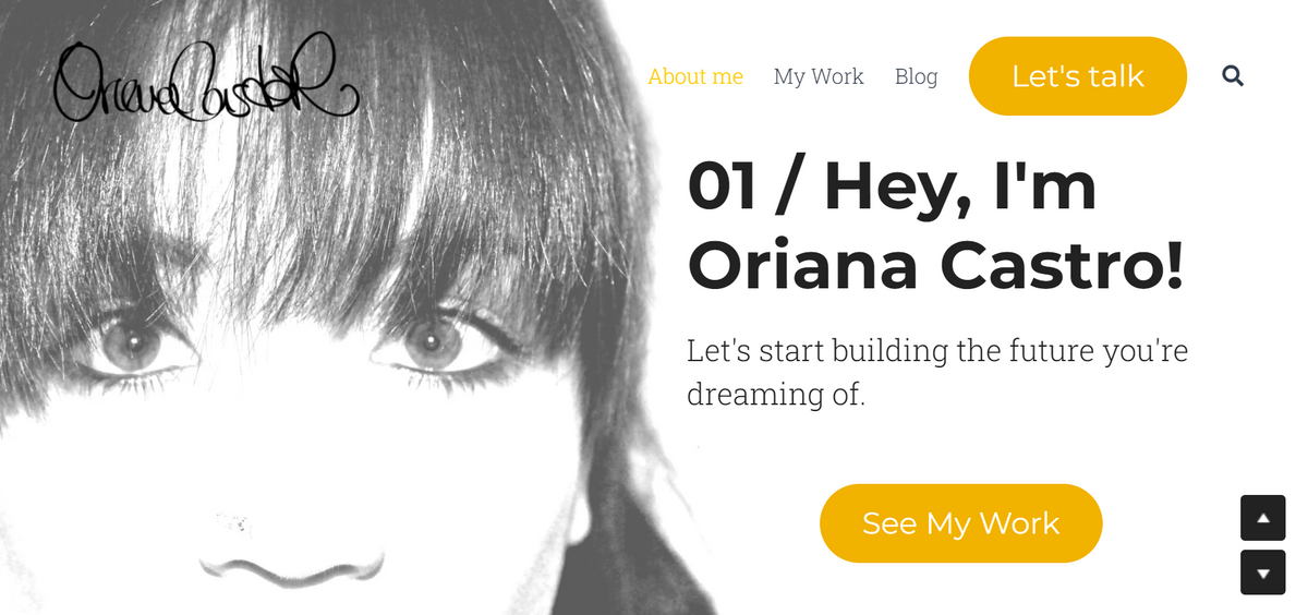 Sito web del profilo personale come Oriana Sito web del profilo personale come Oriana