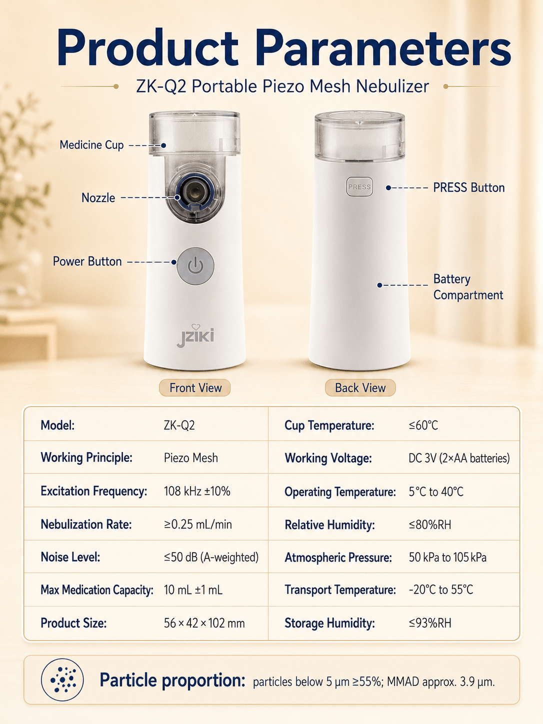 ZK-Q2 Mesh Nebulizer