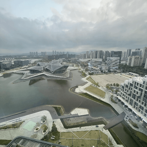View of Zhuhai Jinwan Civic Art Centre from Zhuhai Marriott Hotel Jinwan View of Zhuhai Jinwan Civic Art Centre from Zhuhai Marriott Hotel Jinwan