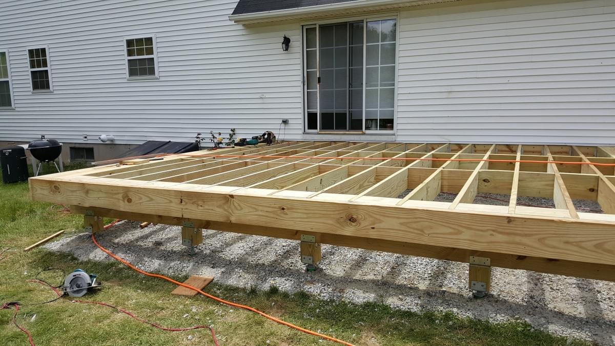 Image of Framing for composite decking Image of Framing for composite decking