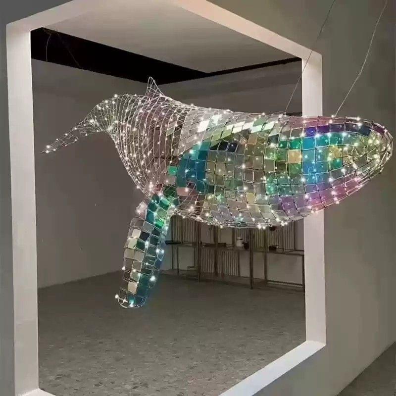 Suspended LED fish light installation for modern ceilings Suspended LED fish light installation for modern ceilings