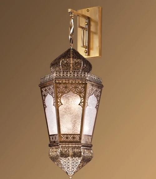 Brass Moroccan style wall lantern for mosque Brass Moroccan style wall lantern for mosque
