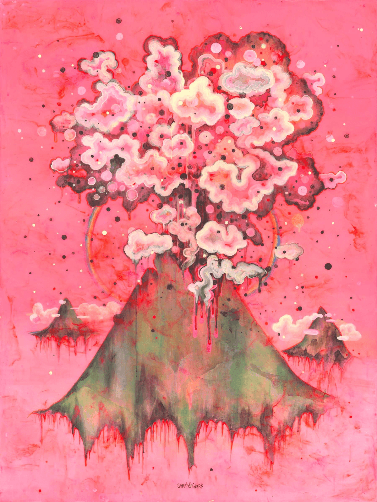 Red Hot Volcano acrylic on canvas painting 2025 Sarah Stivers Red Hot Volcano acrylic on canvas painting 2025 Sarah Stivers