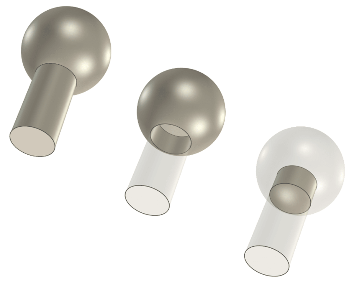 IronCAD 布林運算特徵進行合併、相交與切除 IronCAD 布林運算特徵進行合併、相交與切除