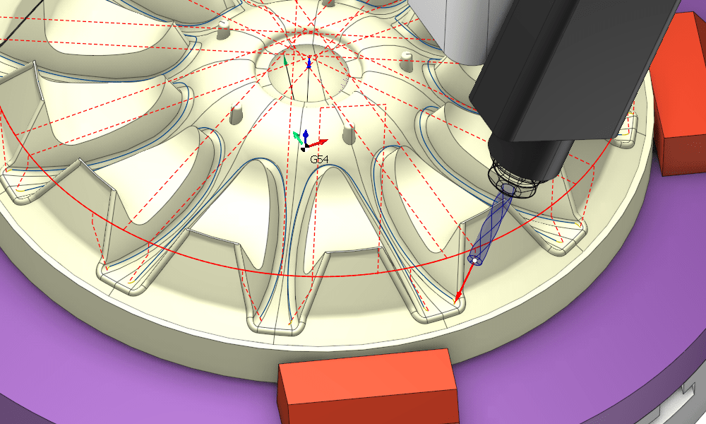 SprutCAM 5軸輪廓加工 SprutCAM 5軸輪廓加工