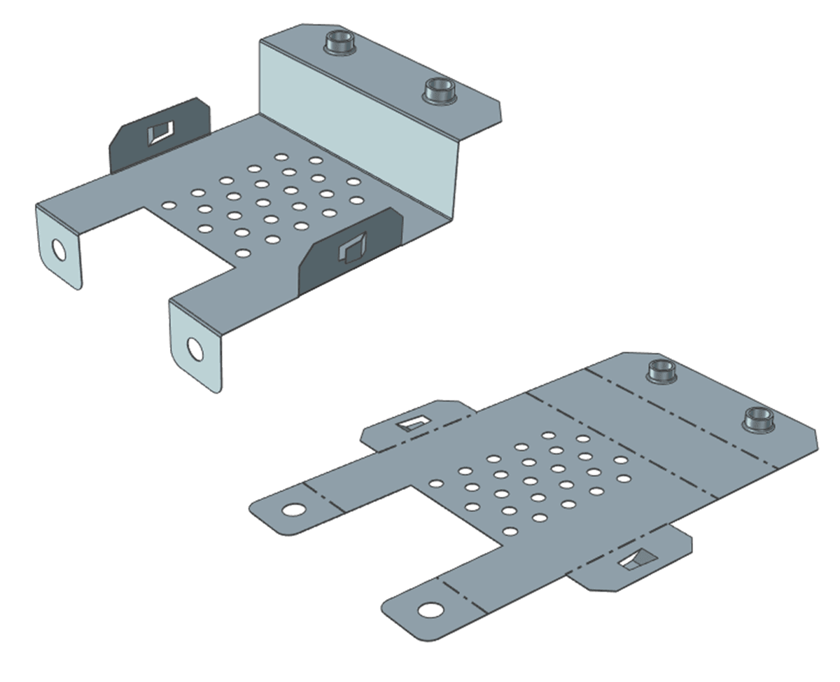 IronCAD 提供完整的鈑金設計功能 IronCAD 提供完整的鈑金設計功能