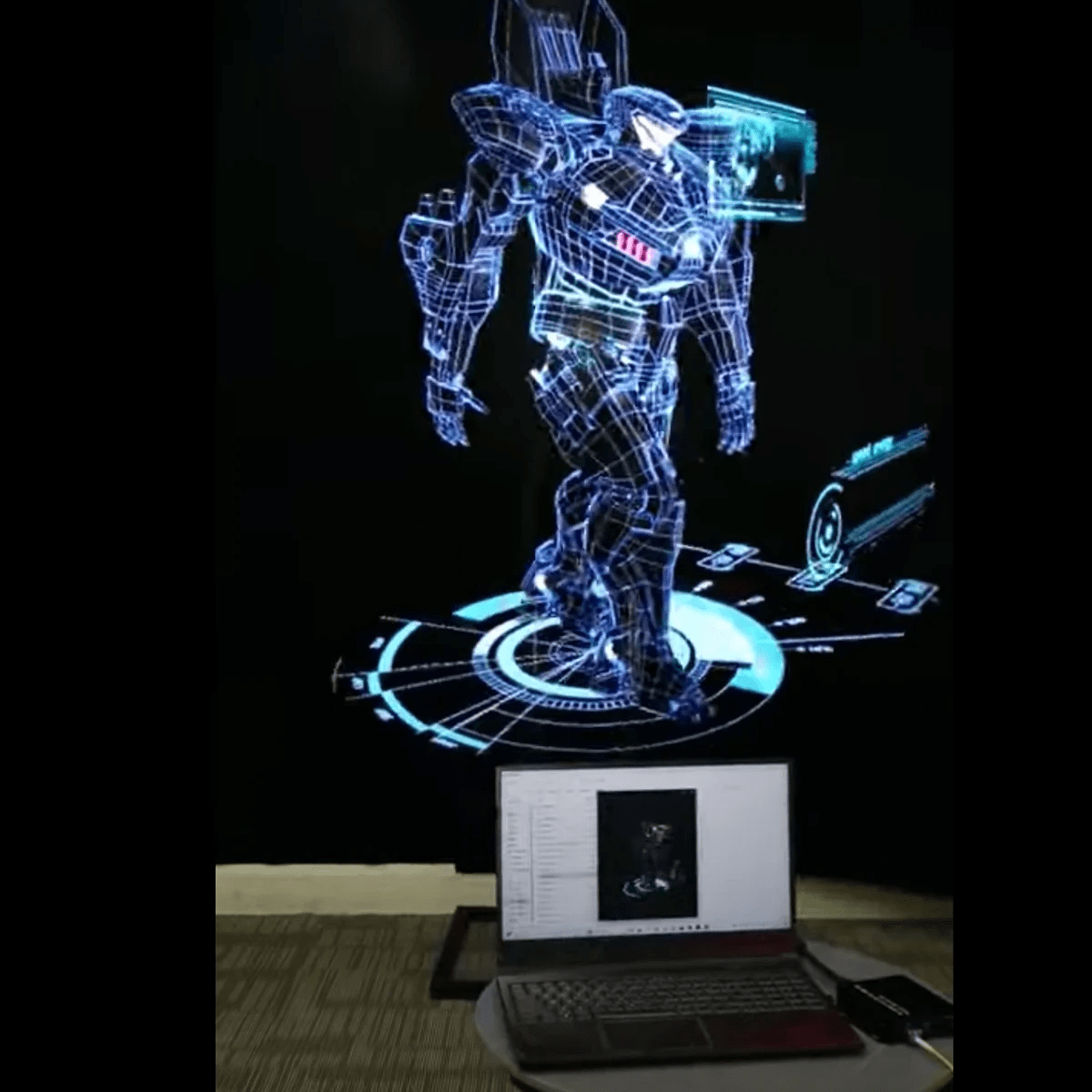 3D Hologram Fans with real -time function for advertising and live streaming 3D Hologram Fans with real -time function for advertising and live streaming