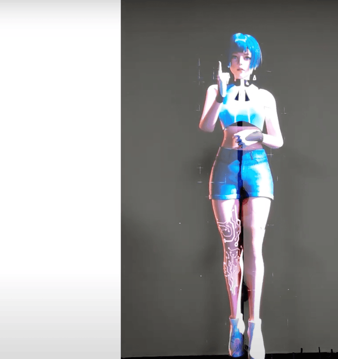 holographic human with live stream  holographic human with live stream