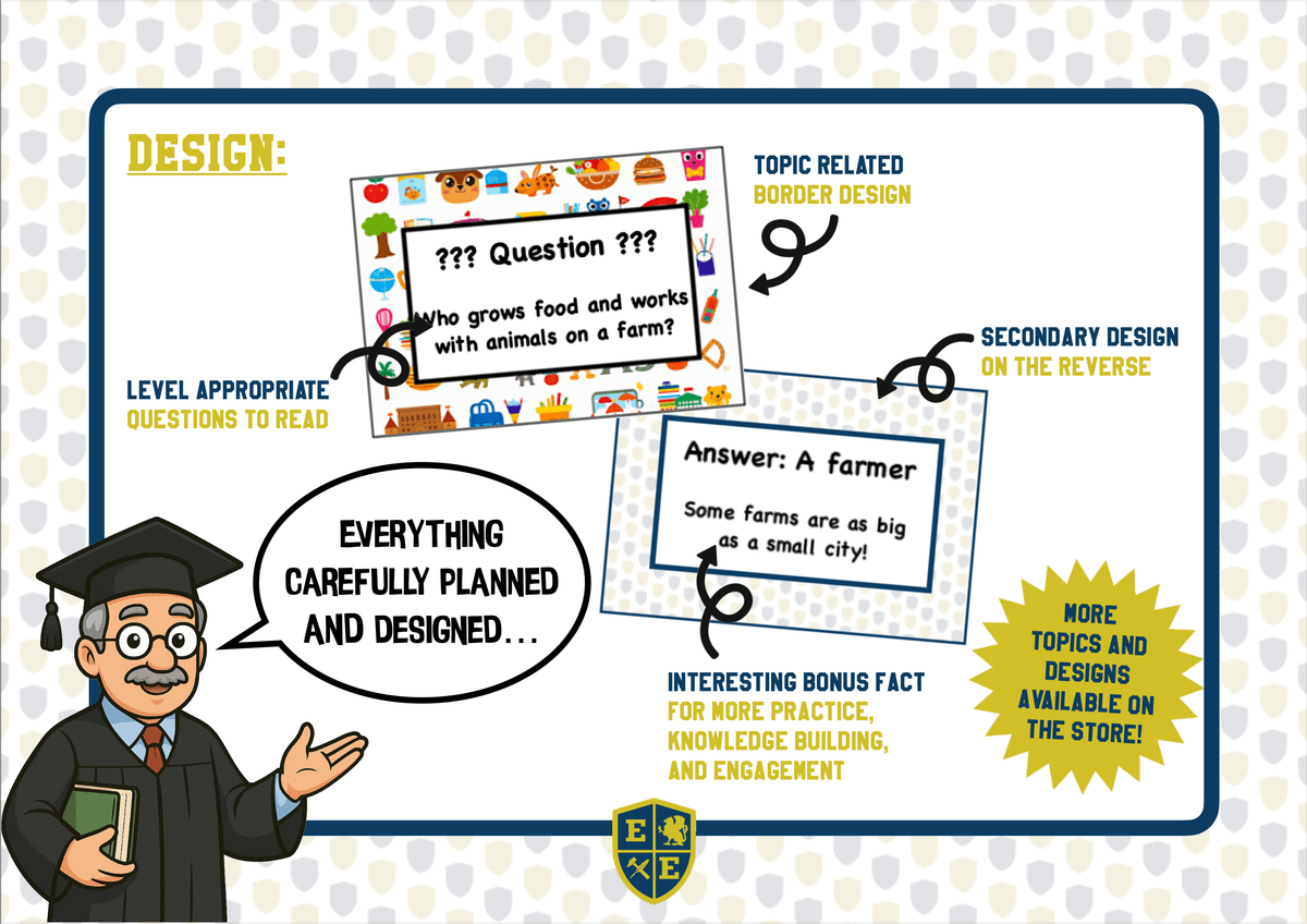 Various Vocabulary - Q&A Trade Cards - Whole Class Mingle Activity