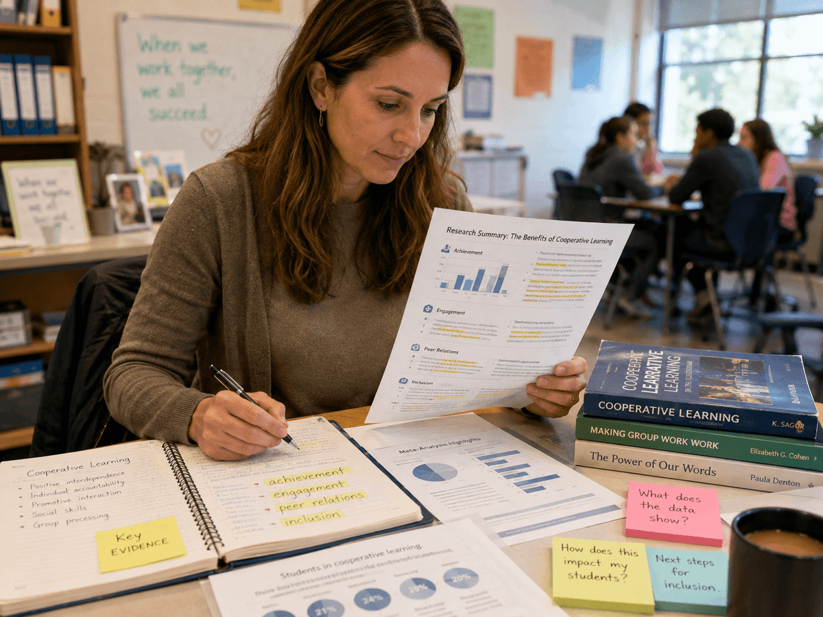 A teacher researching cooperative learning A teacher researching cooperative learning