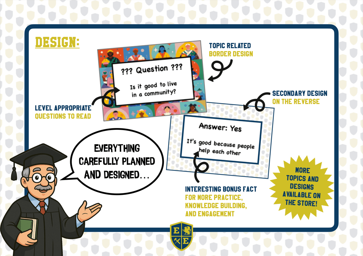 Community - Q&A Trade Cards - Whole Class Mingle Activity