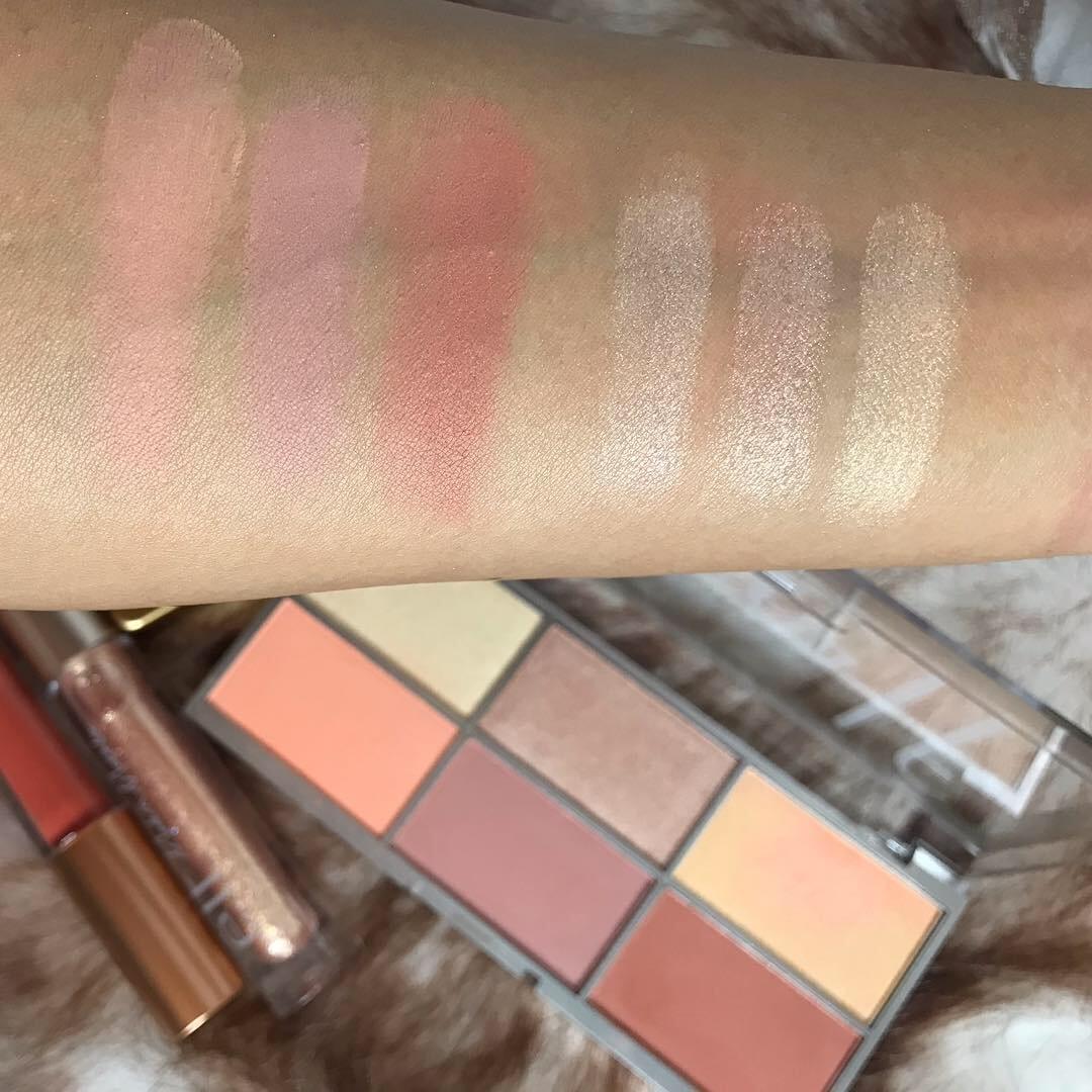 E.L.F. Cosmetics Modern Metals Collection Blush & Highlight Palette Swatches E.L.F. Cosmetics Modern Metals Collection Blush & Highlight Palette Swatches