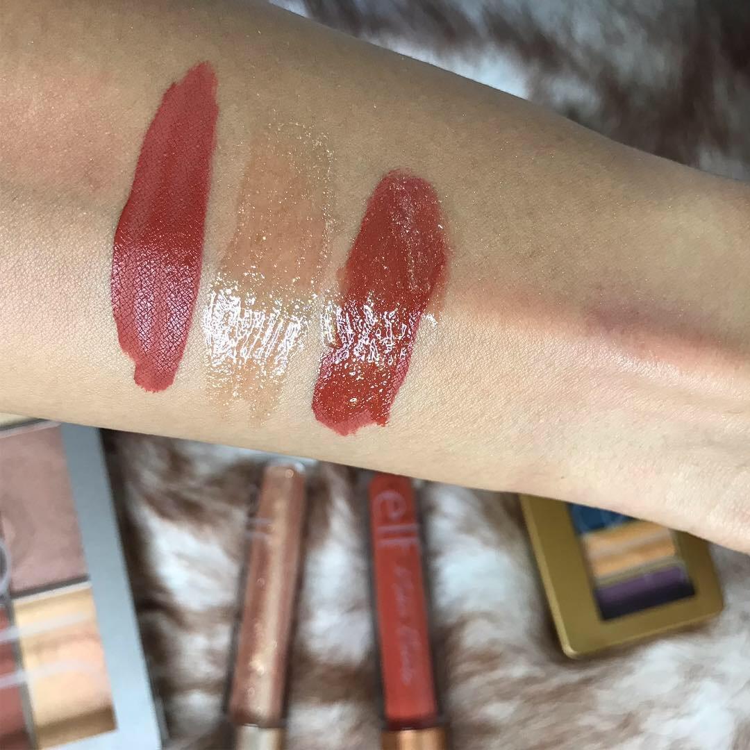 E.L.F. Cosmetics Modern Metals Collection Matte Liquid Lipstick and Lipgloss Swatches E.L.F. Cosmetics Modern Metals Collection Matte Liquid Lipstick and Lipgloss Swatches