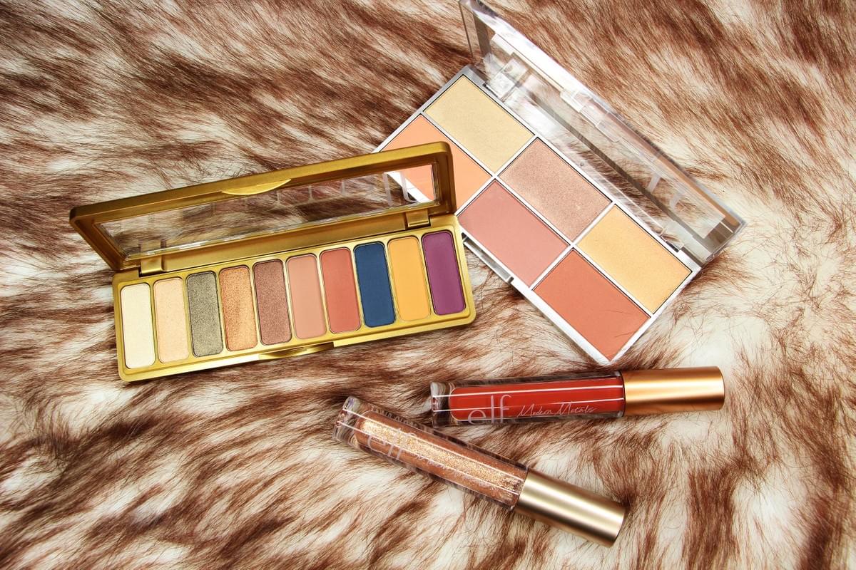 E.L.F. Cosmetics Modern Metals Collection Eyeshadow Palette, Blush & Highlighter Palette, Matte Liquid Lipstick and Shimmer Lipgloss E.L.F. Cosmetics Modern Metals Collection Eyeshadow Palette, Blush & Highlighter Palette, Matte Liquid Lipstick and Shimmer Lipgloss