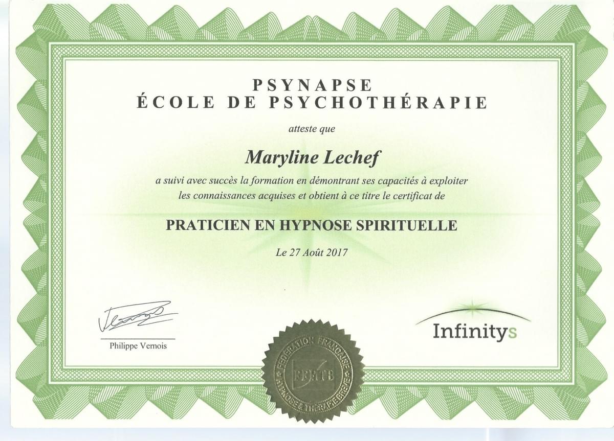Certification en hypnose spirituelle et symbolique. Certification en hypnose spirituelle et symbolique.