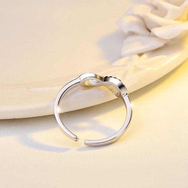 Rhinestone Silver Infinity Ring Personalized Jewelry Rhinestone Silver Infinity Ring Personalized Jewelry