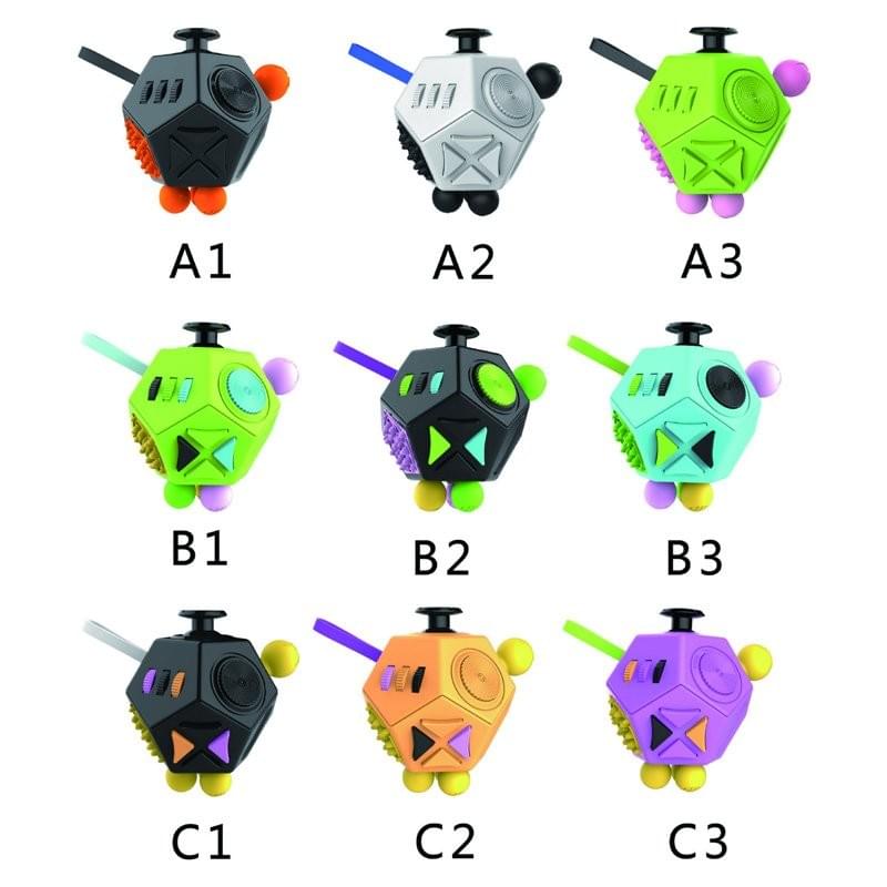 12 Sides Fidget Cube ADHD Brain Training Toys 12 Sides Fidget Cube ADHD Brain Training Toys
