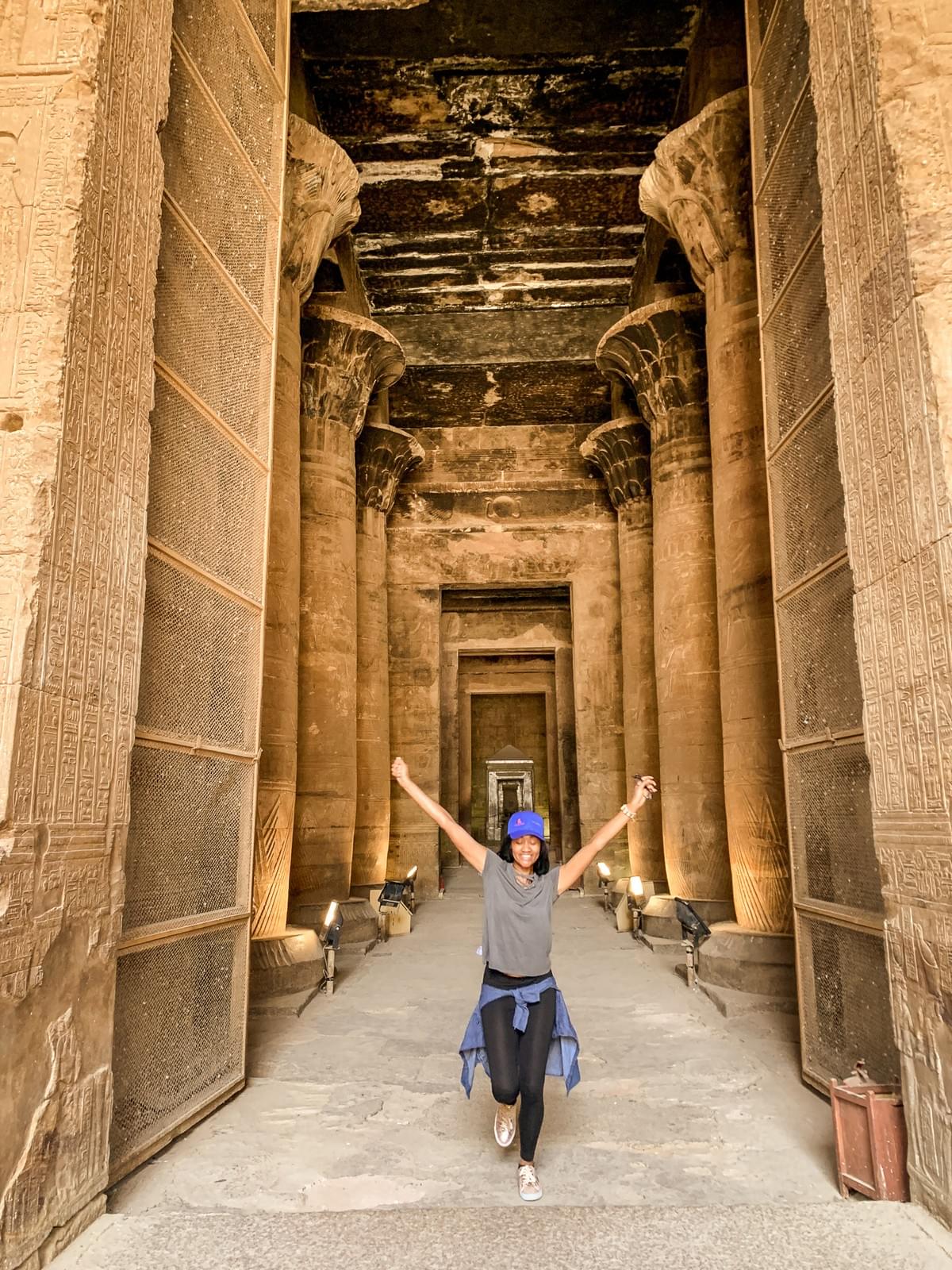CulturesUncovered Brit Thompson Egypt hieroglyphics towers temple Edfu black girls solo travel CulturesUncovered Brit Thompson Egypt hieroglyphics towers temple Edfu black girls solo travel