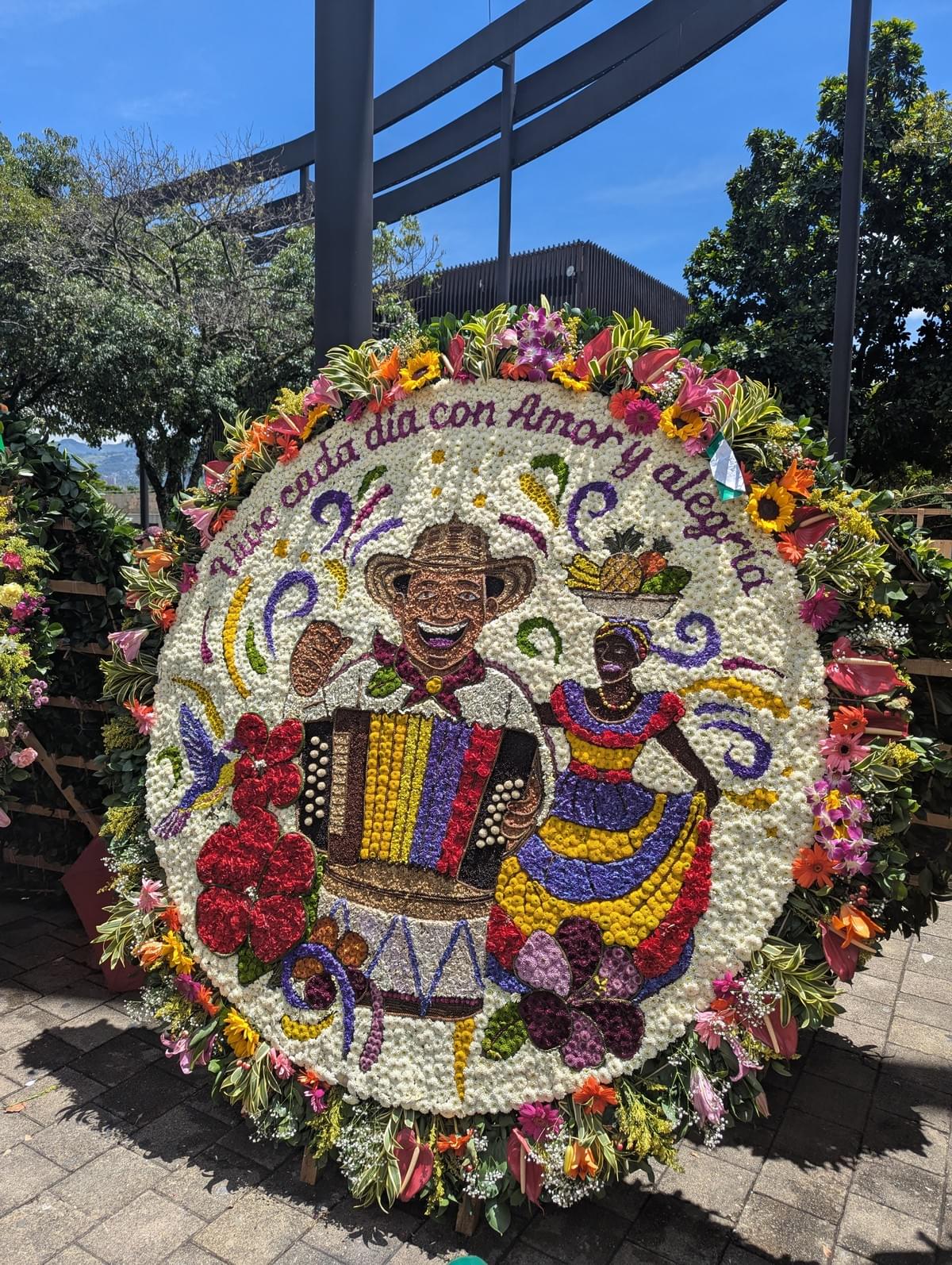 Flowers on display after the Silleteros Parade in Medellín Flowers on display after the Silleteros Parade in Medellín