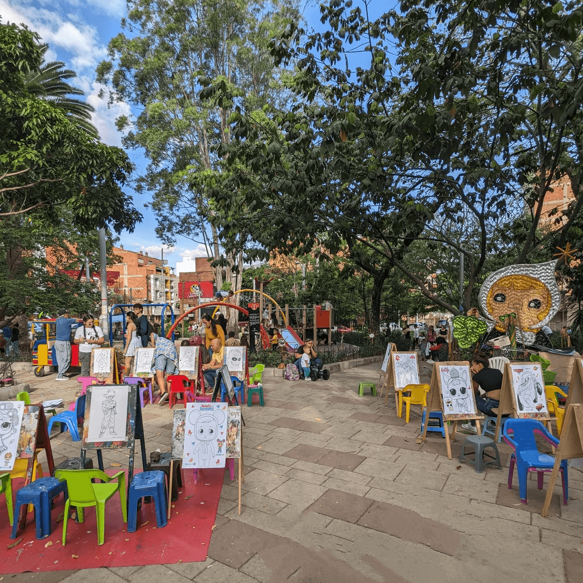 Kid-friendly park in Medellín’s Laureles neighborhood Kid-friendly park in Medellín’s Laureles neighborhood