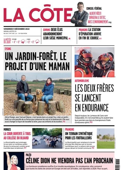 Article de journal, la cote, jardin foret d'eos, 2022 Article de journal, la cote, jardin foret d'eos, 2022