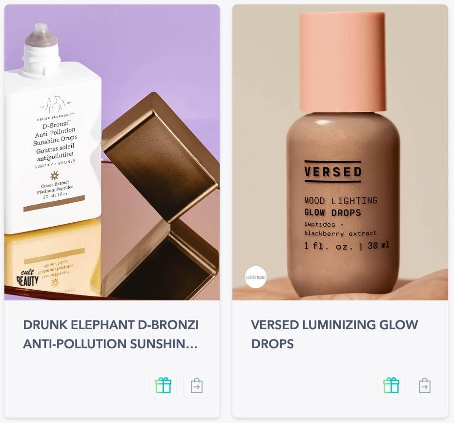 DRUNK ELEPHANT D-BRONZI ANTI-POLLUTION SUNSHINE DROPS, VERSED LUMINIZING GLOW DROPS DRUNK ELEPHANT D-BRONZI ANTI-POLLUTION SUNSHINE DROPS, VERSED LUMINIZING GLOW DROPS