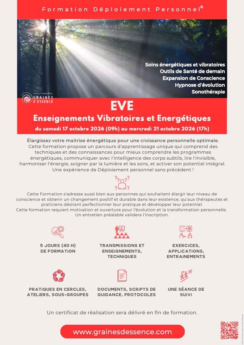 Formation EVE - du 17 au 21 octobre 2026 - Saint-Léger-en-Yvelines