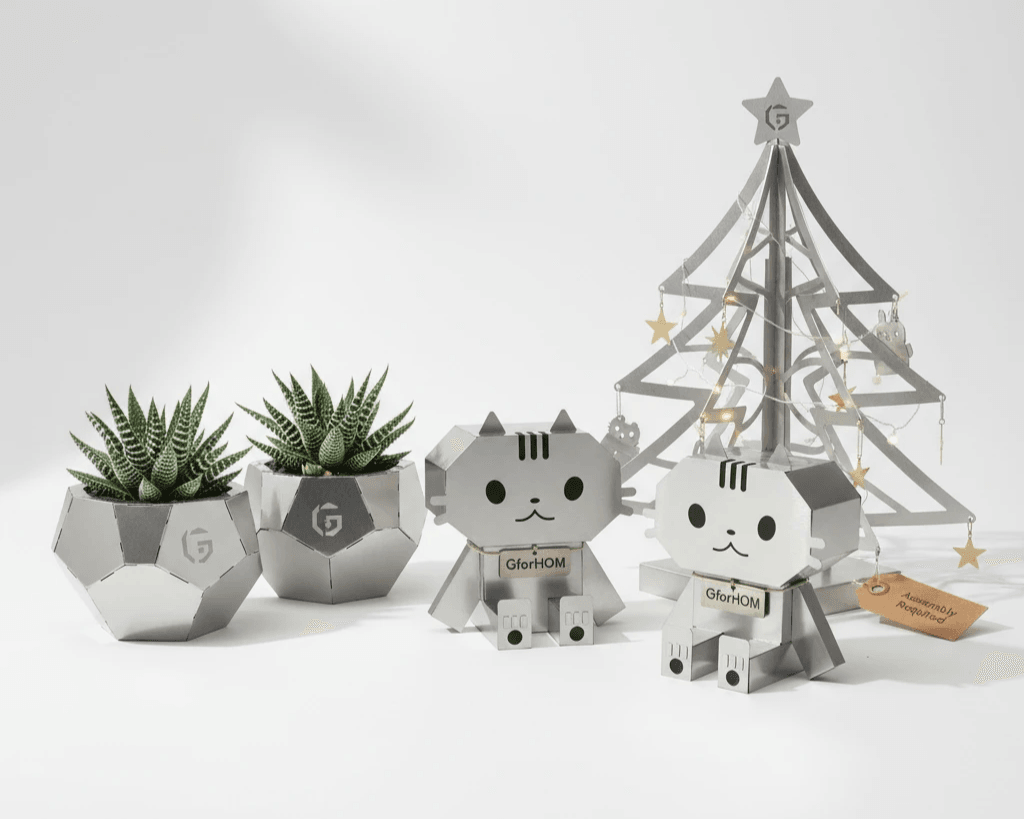 Turn flat metal into folded form. This origami-style kit adds structure and style to your space—crafted by hand, shaped by design. Turn flat metal into folded form. This origami-style kit adds structure and style to your space—crafted by hand, shaped by design.