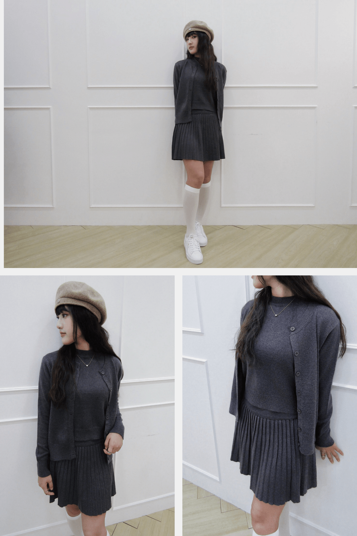 奶油學院針織套裝