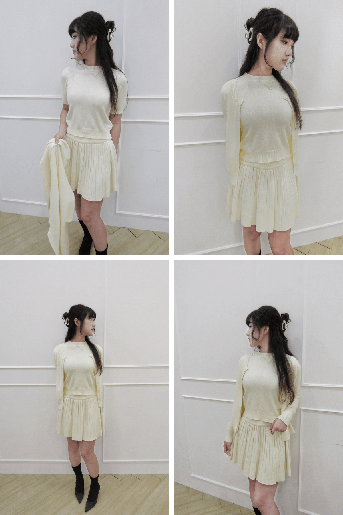 奶油學院針織套裝