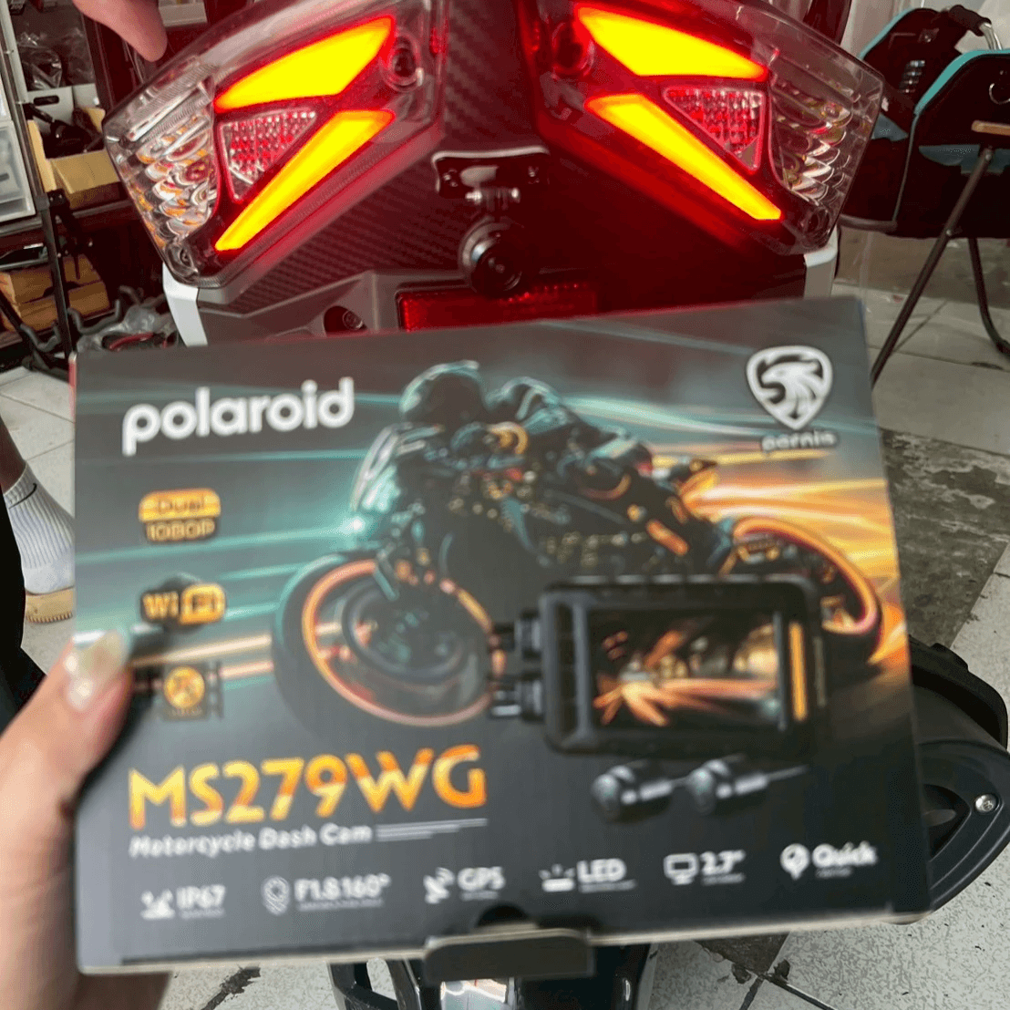 MS279WG摩托車行車紀錄器完工照片 MS279WG摩托車行車紀錄器完工照片