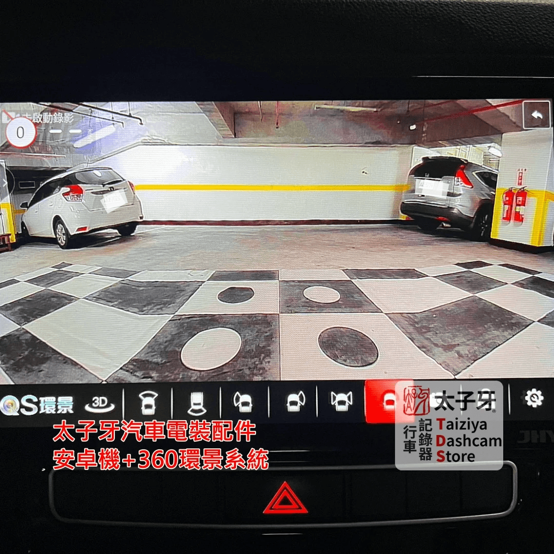 停車格定位360環景示意 停車格定位360環景示意
