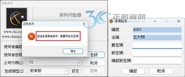 密碼到期更換 密碼到期更換