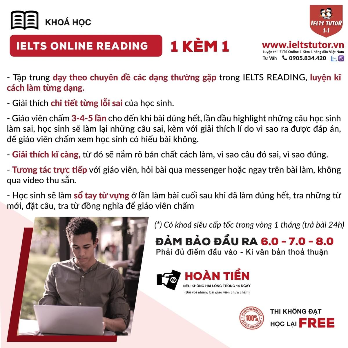 Khóa học IELTS Reading General Khóa học IELTS Reading General