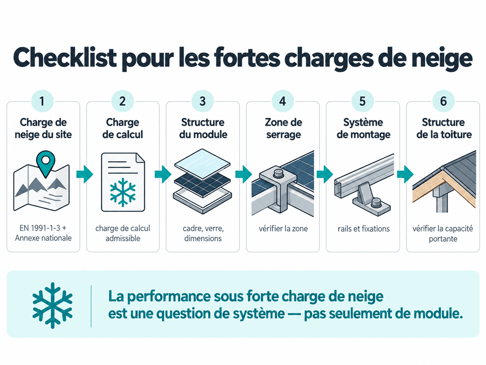 Checklist pour les fortes charges de neige Checklist pour les fortes charges de neige