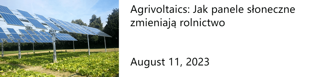 Agrivoltaics: Połączenie paneli słonecznych i rolnictwa Agrivoltaics: Połączenie paneli słonecznych i rolnictwa