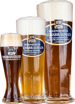 hausgebraute Biere, Bierglas Regensburger Weissbrähaus hausgebraute Biere, Bierglas Regensburger Weissbrähaus