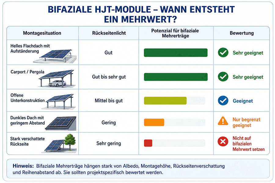 Die Montagesituation entscheidet über den Rückseitengewinn von Solarmodulen Die Montagesituation entscheidet über den Rückseitengewinn von Solarmodulen