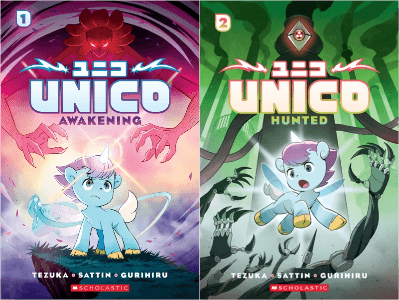 First two books in Unico series: Unico Awakenings and Unico Hunted First two books in Unico series: Unico Awakenings and Unico Hunted