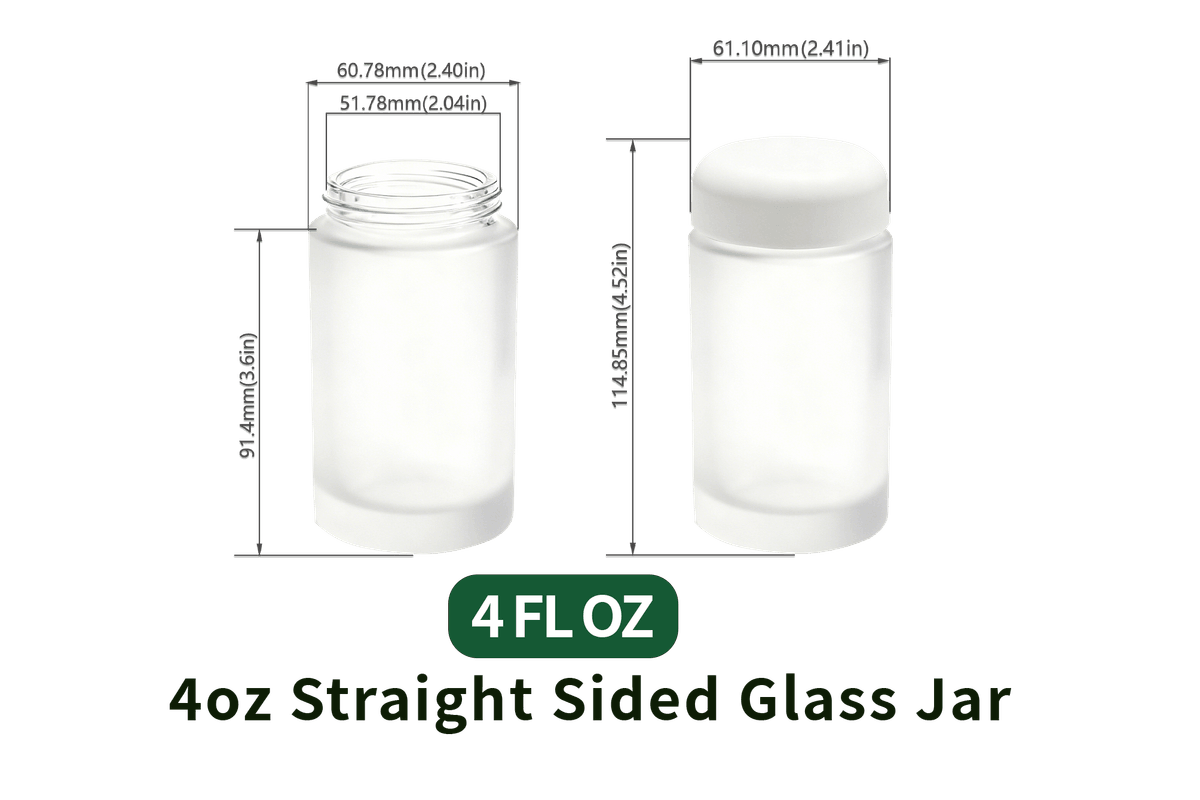4oz Straight Sided Glass Jar
